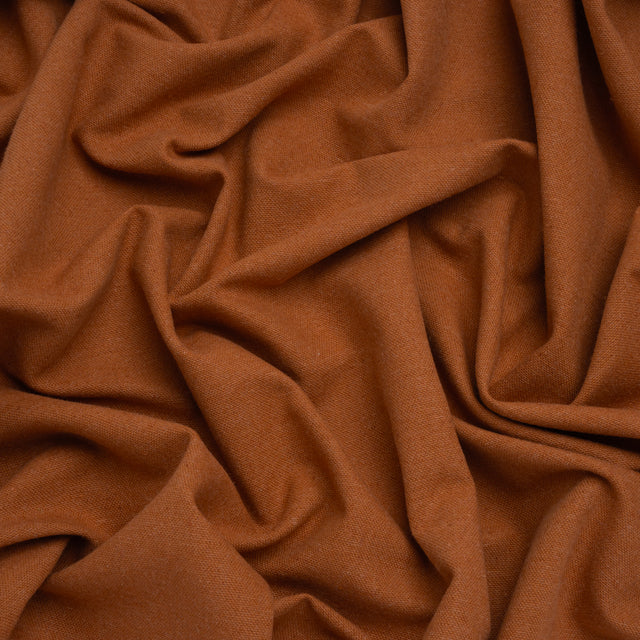 Brushed Cotton and Linen Woven - Paprika - British Imported