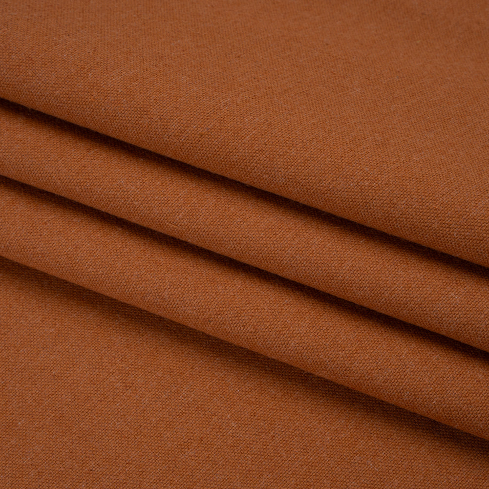 Double Wide Brushed Cotton and Linen Woven - Paprika - British Imported