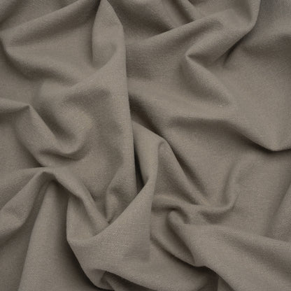 Brushed Cotton and Linen Woven - Pebble - British Imported
