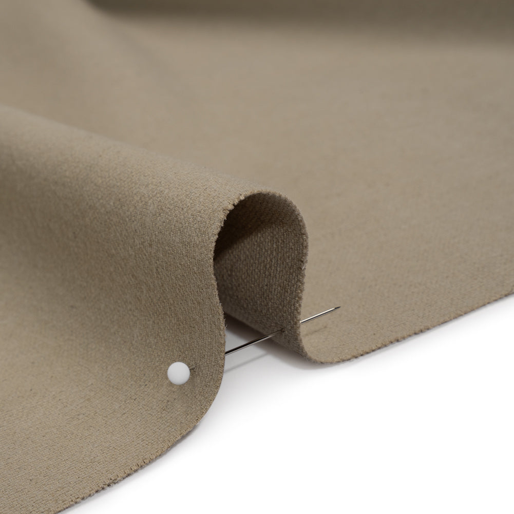 Brushed Cotton and Linen Woven - Pistachio - British Imported