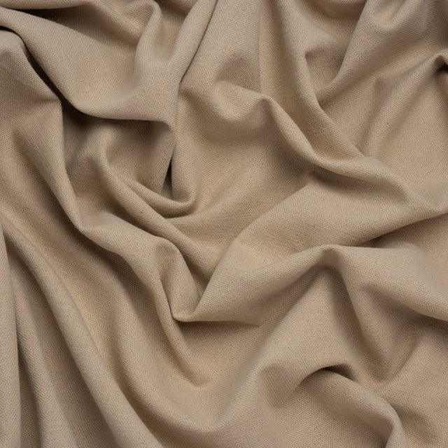 Double Wide Brushed Cotton and Linen Woven - Putty - British Imported