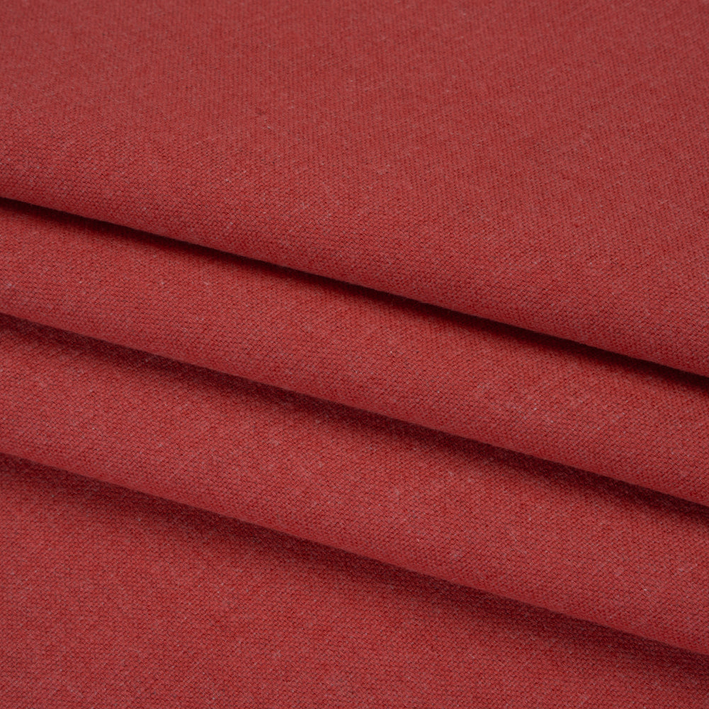 Brushed Cotton and Linen Woven - Raspberry - British Imported