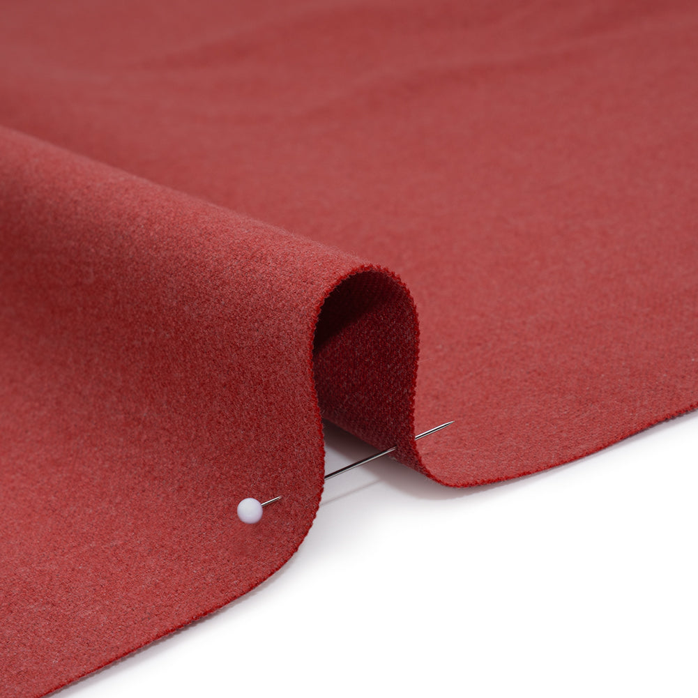 Brushed Cotton and Linen Woven - Raspberry - British Imported