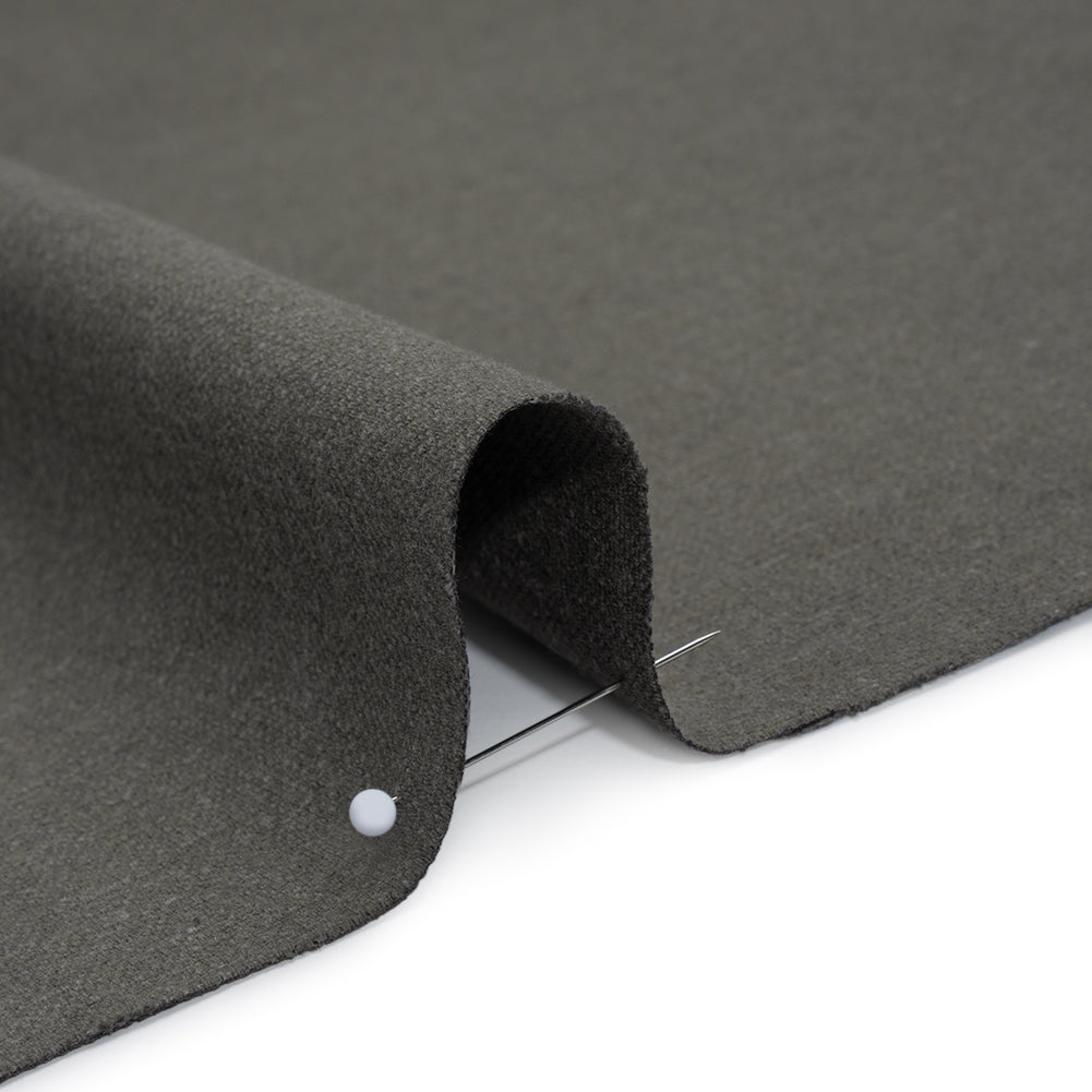 Brushed Cotton and Linen Woven - Slate - British Imported