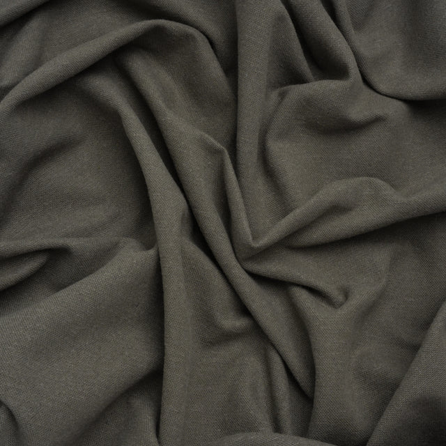 Double Wide Brushed Cotton and Linen Woven - Slate - British Imported