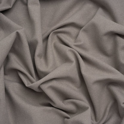 Brushed Cotton and Linen Woven - Smoke - British Imported