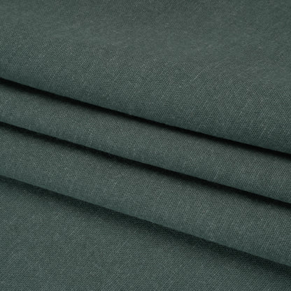 Brushed Cotton and Linen Woven - Teal - British Imported