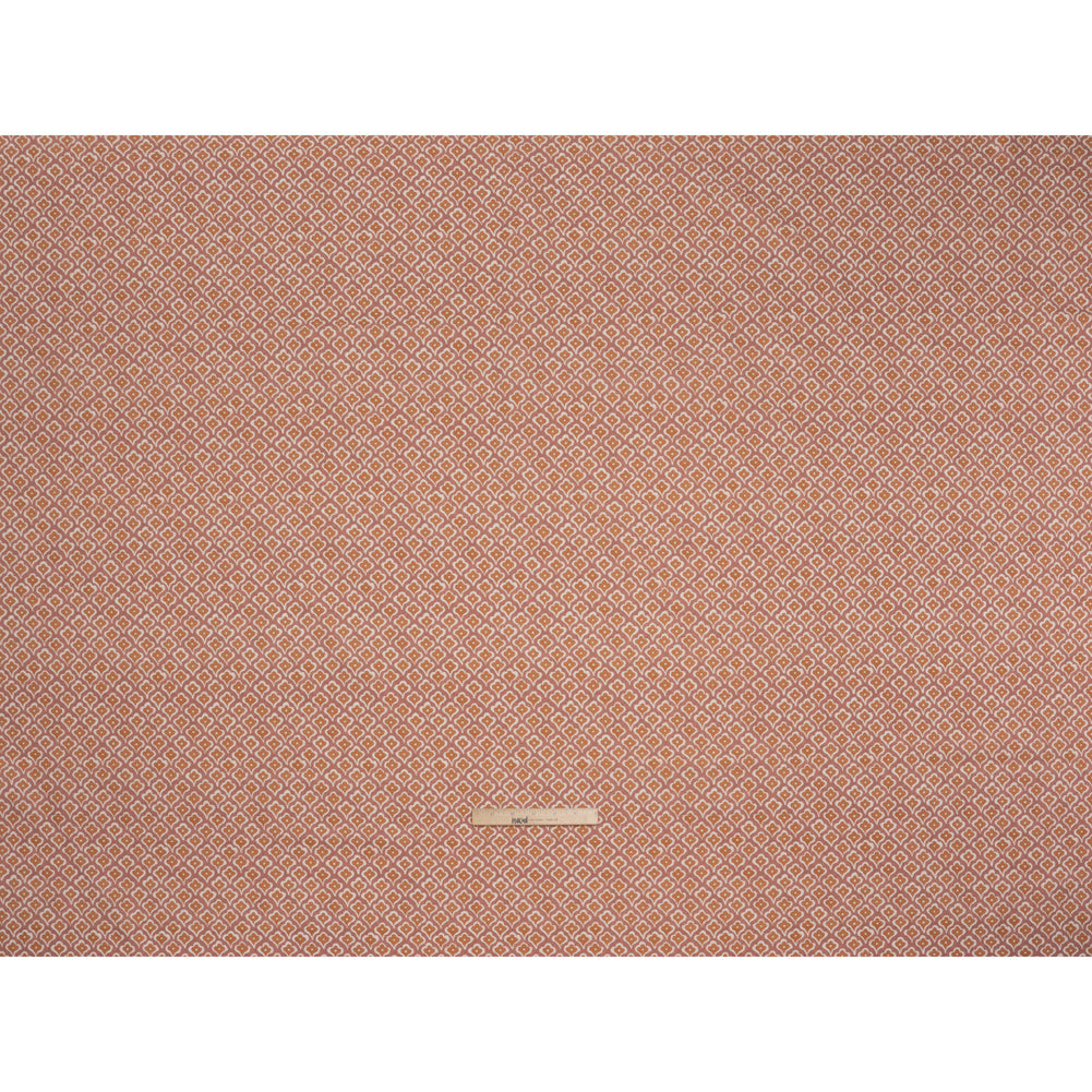 Brushed Cotton and Linen Canvas Print - Berry Flower Petal Ogees - British Imported