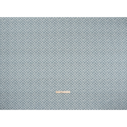 Brushed Cotton and Linen Canvas Print - Denim Flower Petal Ogees - British Imported