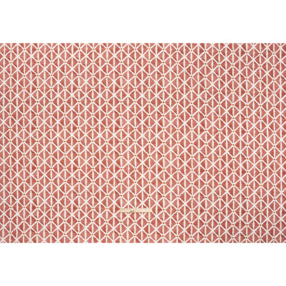 Brushed Cotton and Linen Canvas Print - Berry Sketched Lattice with Dots - British Imported