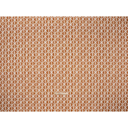 Brushed Cotton and Linen Canvas Print - Marmalade Sketched Lattice with Dots - British Imported