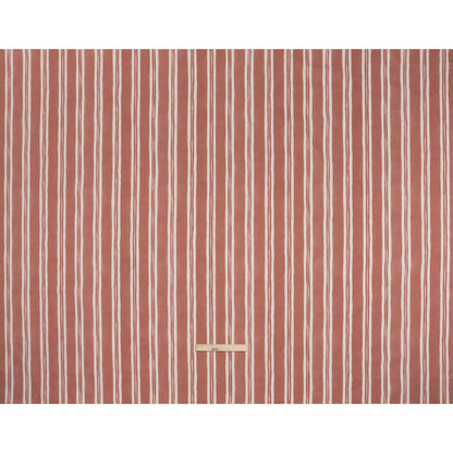 Brushed Cotton and Linen Canvas Print - Berry Painted Stripes - British Imported