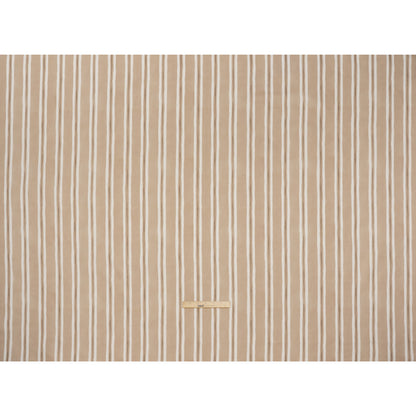 Brushed Cotton and Linen Canvas Print - Biscuit Painted Stripes - British Imported