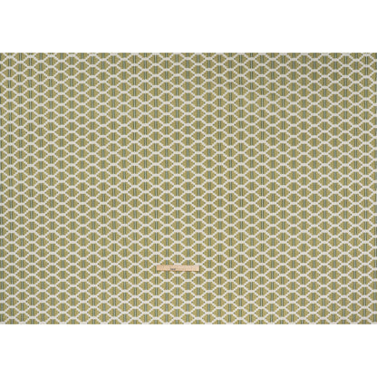 Brushed Cotton and Linen Canvas Print - Pistachio Blocky Diamonds - British Imported