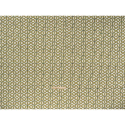 Brushed Cotton and Linen Canvas Print - Pistachio Small Geometric Diamonds - British Imported