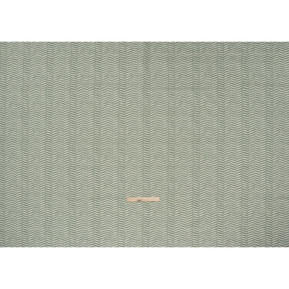 Brushed Cotton and Linen Canvas Print - Aloe Painted Herringbone - British Imported