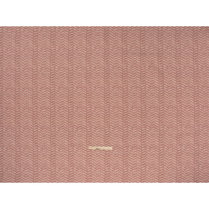 Brushed Cotton and Linen Canvas Print - Berry Painted Herringbone - British Imported