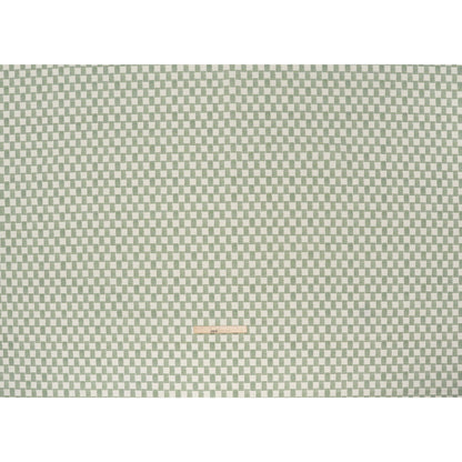 Brushed Cotton and Linen Canvas Print - Aloe Painterly Striped Check - British Imported