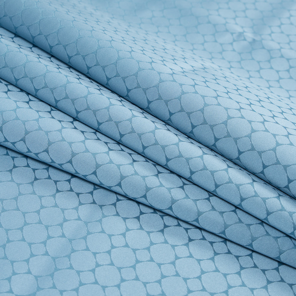 British Powder Geometric Satin-Faced Jacquard