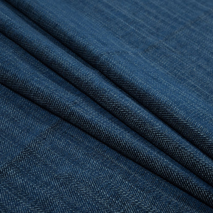 British Indigo Herringbone Chenille Folded