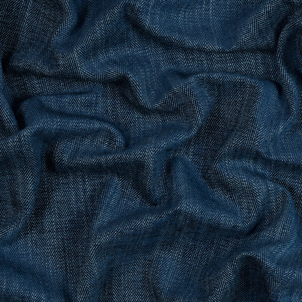 British Indigo Herringbone Chenille