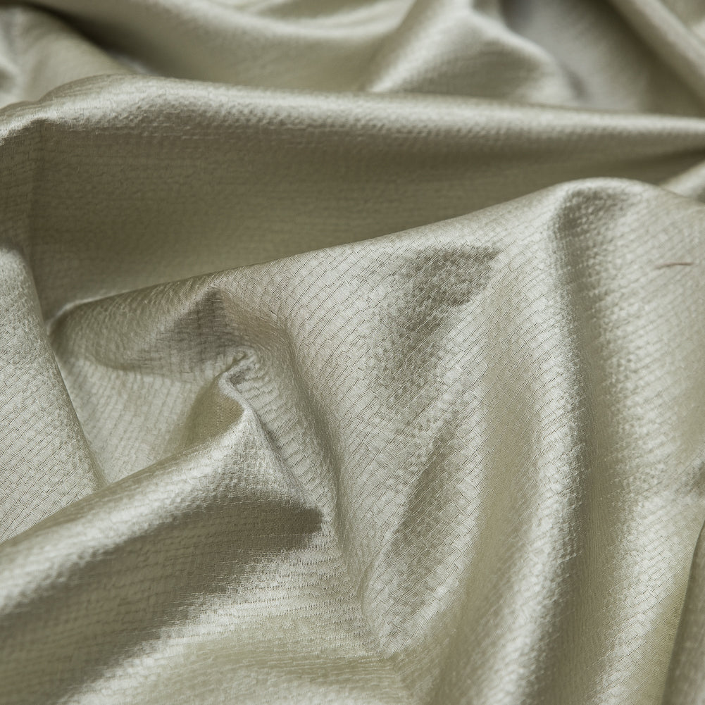 Luminous Textural Polyester Woven - Pistachio - British Imported Detail