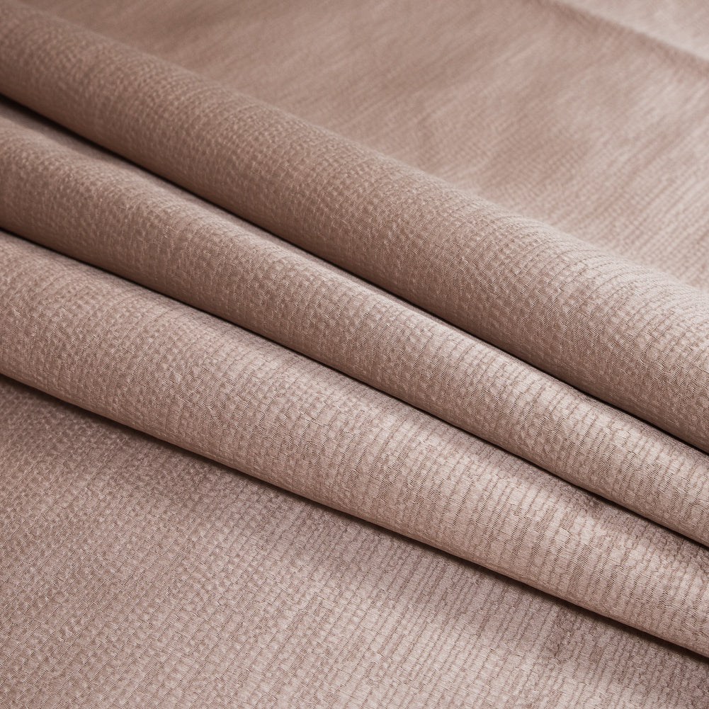 Luminous Textural Polyester Woven - Rose - British Imported Folded