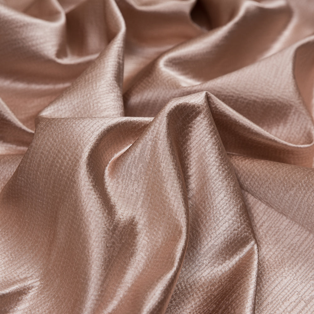 Luminous Textural Polyester Woven - Rose - British Imported Detail