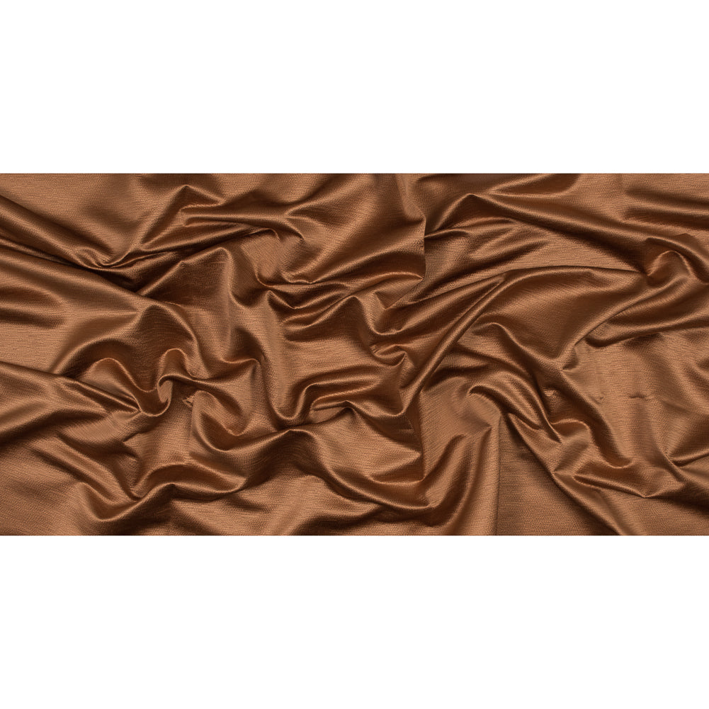 Luminous Textural Polyester Woven - Rust - British Imported Full