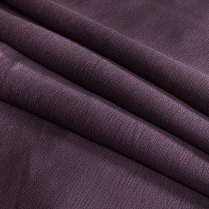 Luminous Textural Polyester Woven - Aubergine - British Imported Folded