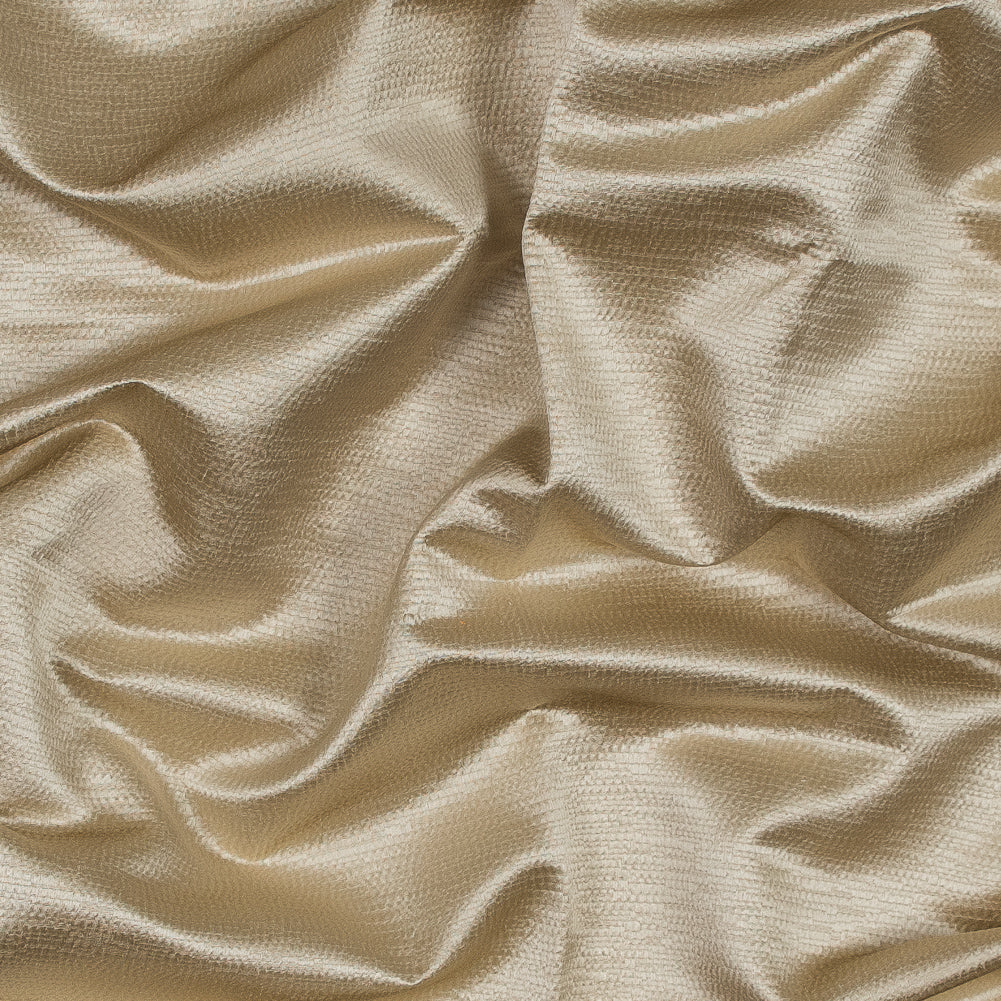 British Cream Luminous Textural Polyester Woven