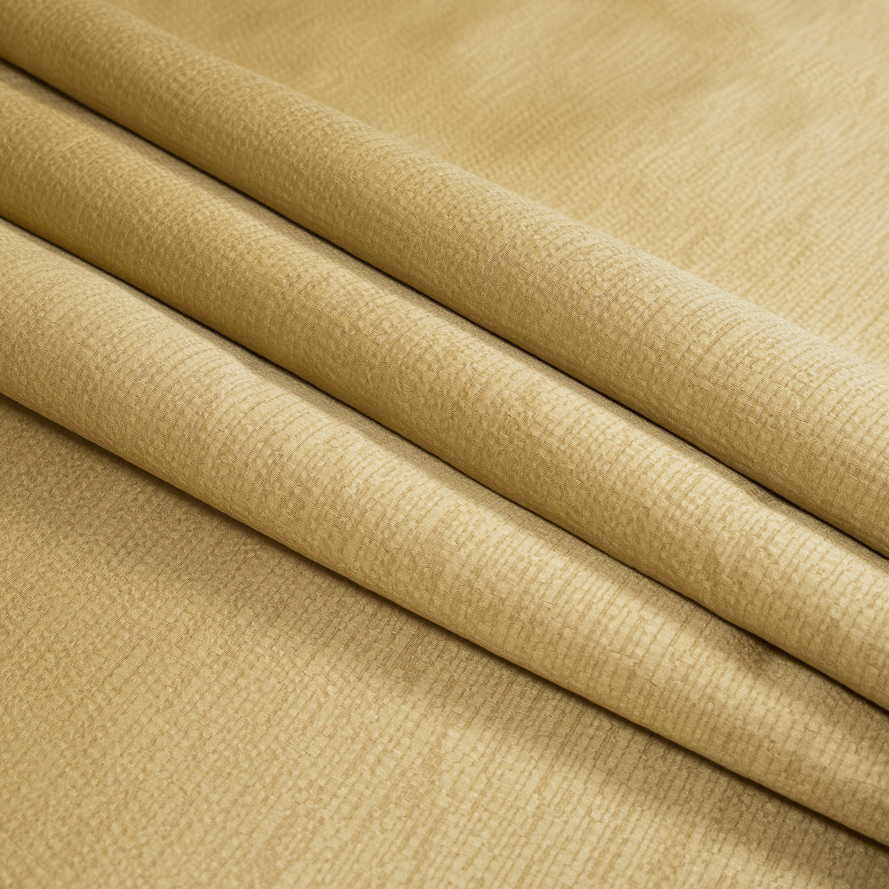 Luminous Textural Polyester Woven - Buttercup - British Imported Folded