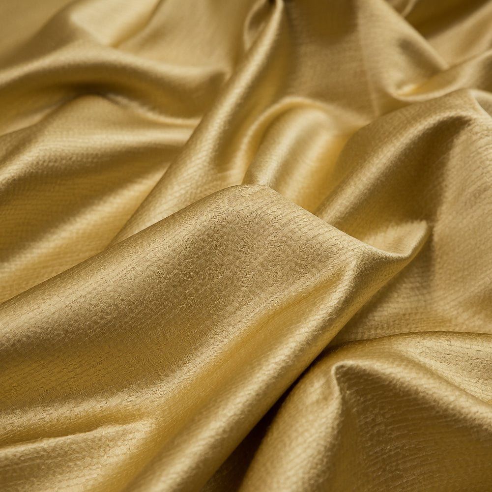 Luminous Textural Polyester Woven - Buttercup - British Imported Detail