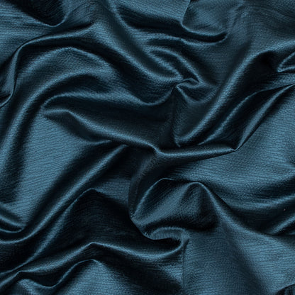 British Teal Luminous Textural Polyester Woven