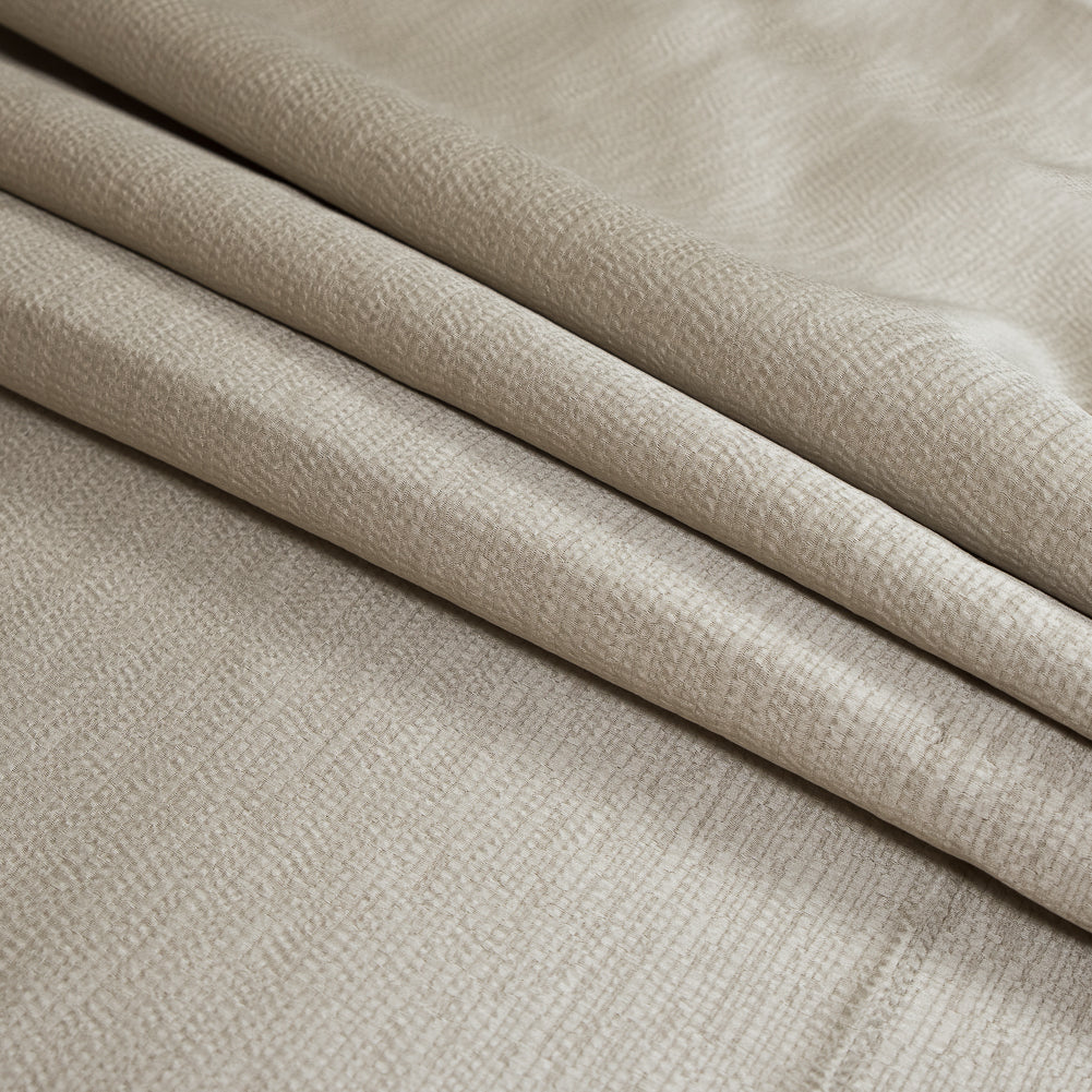 Luminous Textural Polyester Woven - Champagne - British Imported Folded
