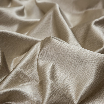 Luminous Textural Polyester Woven - Champagne - British Imported Detail