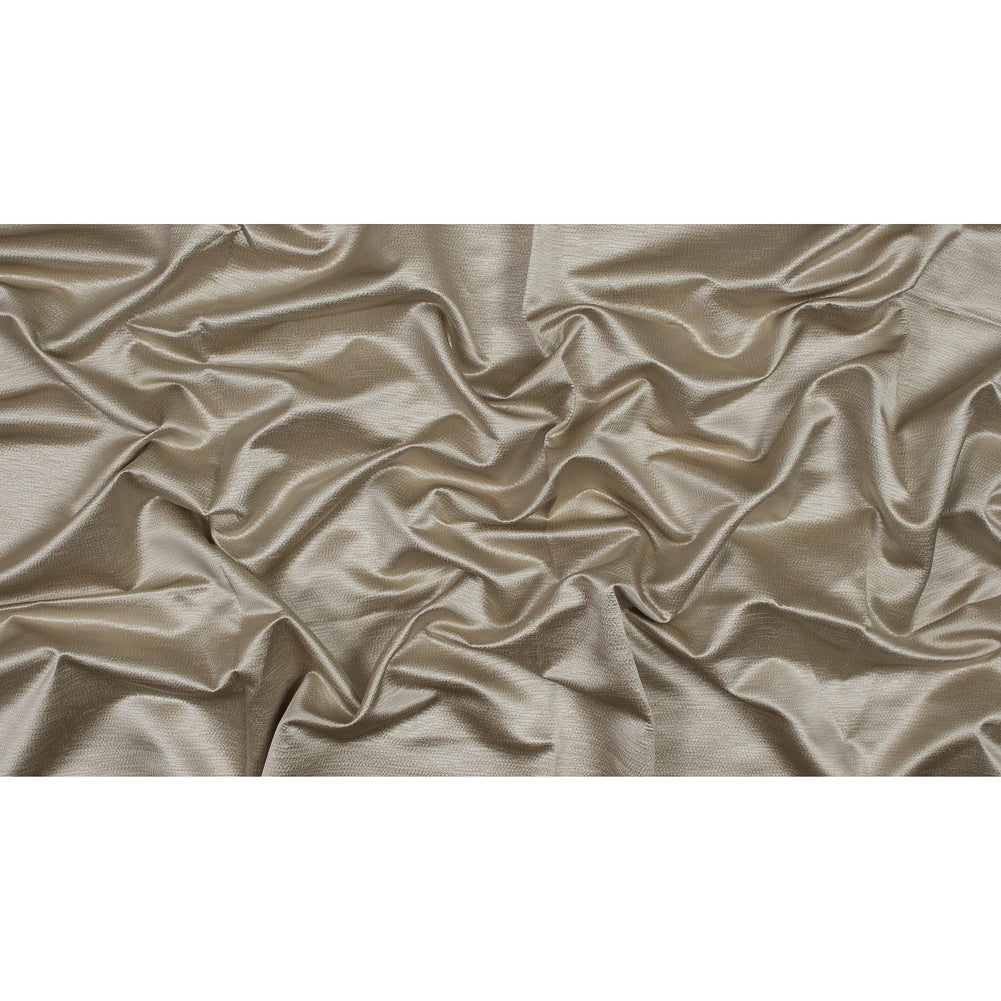 Luminous Textural Polyester Woven - Champagne - British Imported Full