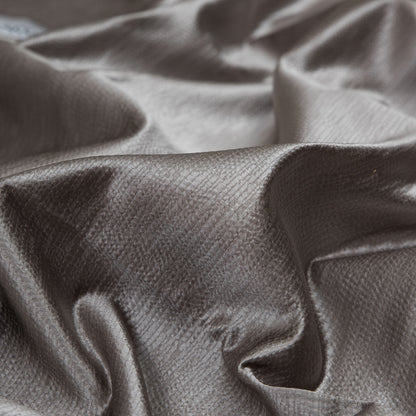 Luminous Textural Polyester Woven - Fog - British Imported Detail