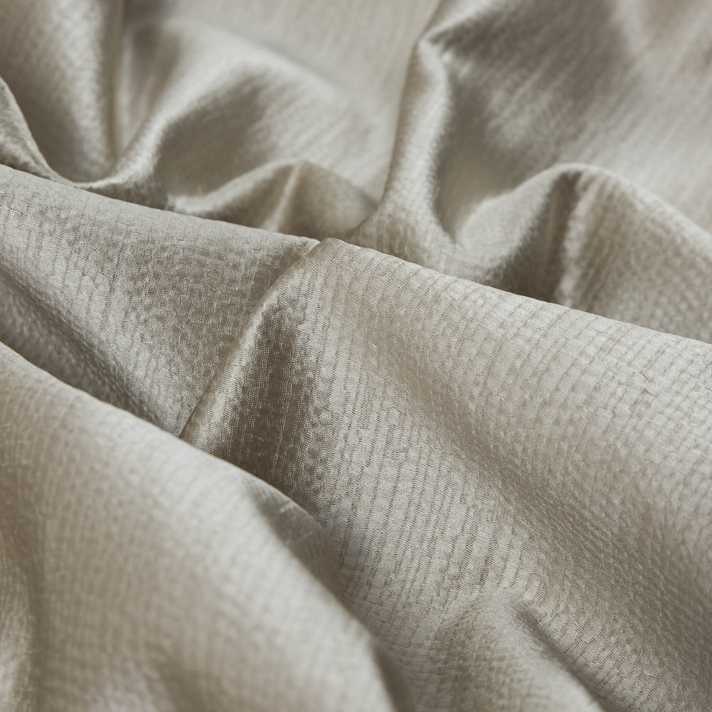 Luminous Textural Polyester Woven - Linen - British Imported Detail