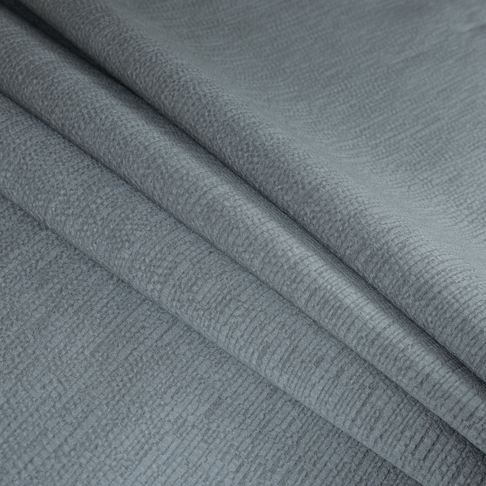 Luminous Textural Polyester Woven - Mist - British Imported Folded