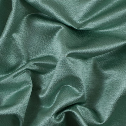 Luminous Textural Polyester Woven - Aqua - British Imported