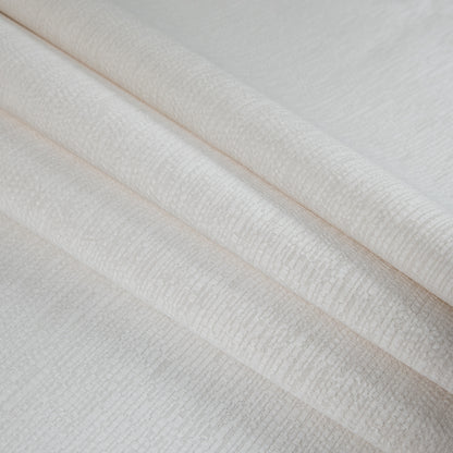 Luminous Textural Polyester Woven - Pearl - British Imported Folded