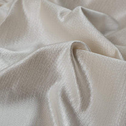 Luminous Textural Polyester Woven - Pearl - British Imported Detail