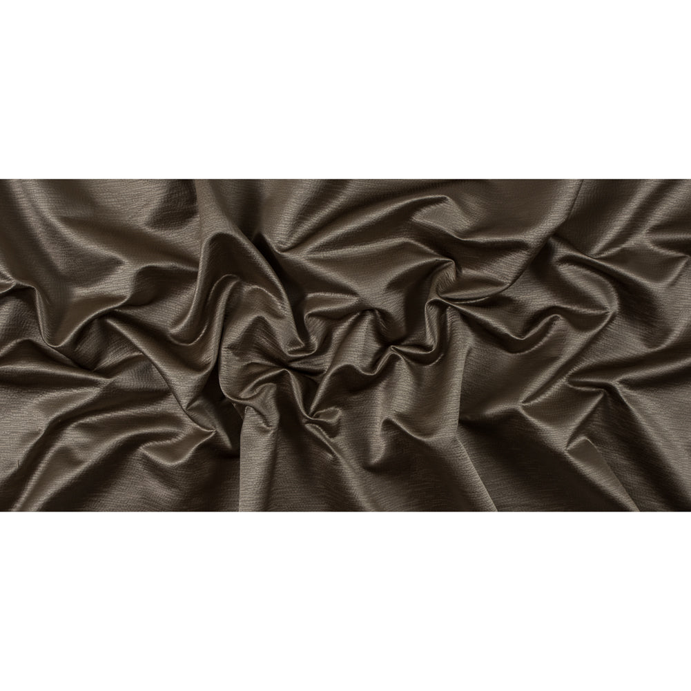 Luminous Textural Polyester Woven - Otter - British Imported Full