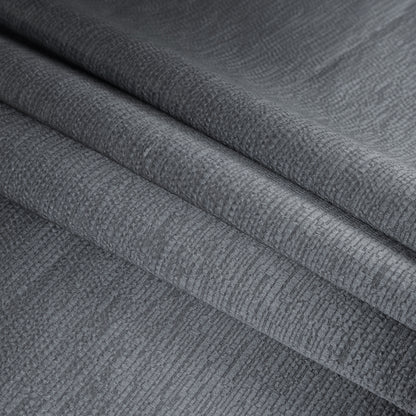 Luminous Textural Polyester Woven - Steel - British Imported Folded