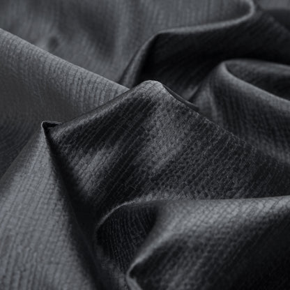 Luminous Textural Polyester Woven - Steel - British Imported Detail