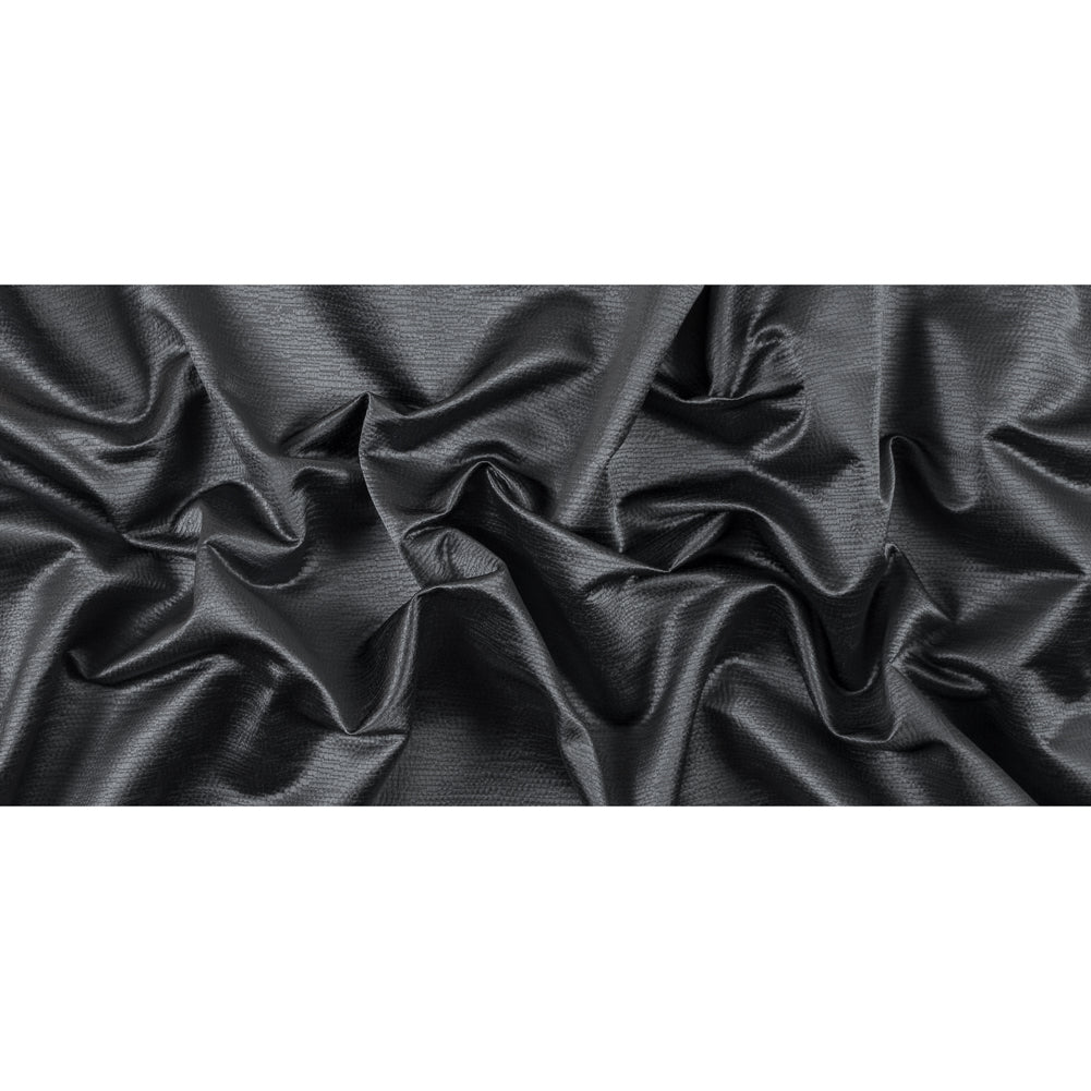 Luminous Textural Polyester Woven - Steel - British Imported Full