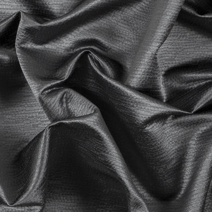 Luminous Textural Polyester Woven - Steel - British Imported