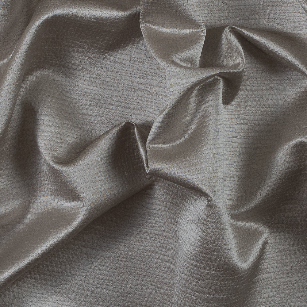 Luminous Textural Polyester Woven - Dove - British Imported