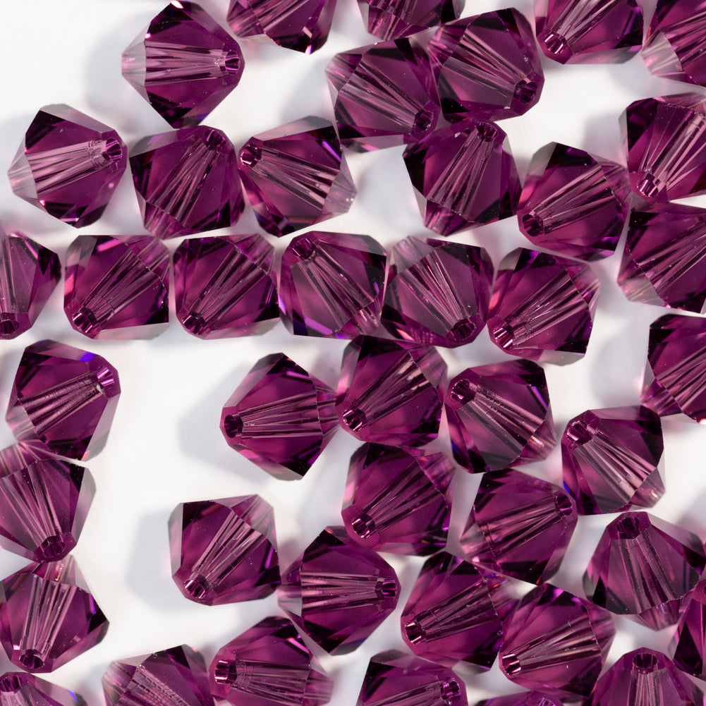 Amethyst Bicone Swarovski Rhinestone Beads - Folded - Image 6 of 8